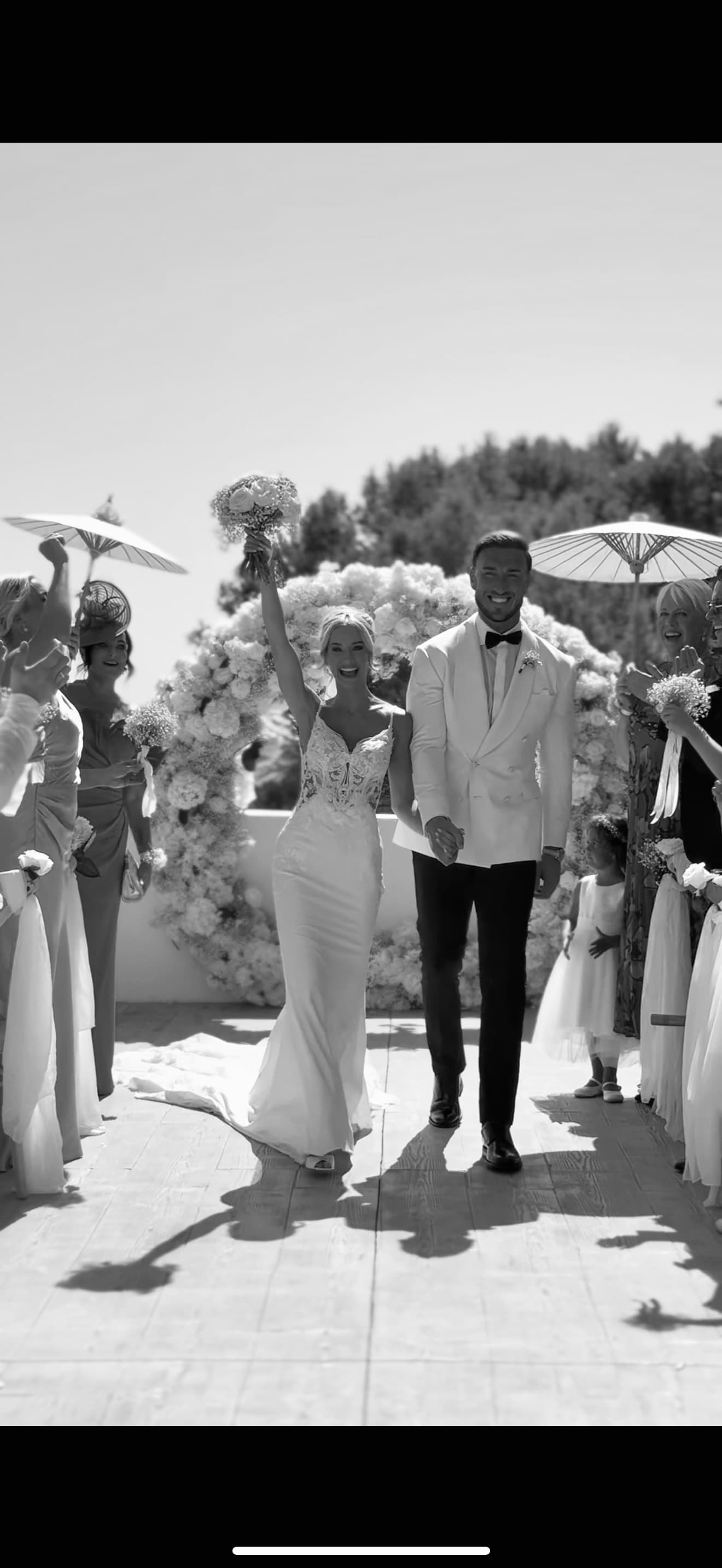 Wedding couple walking down the aisle — Ibiza wedding content creator